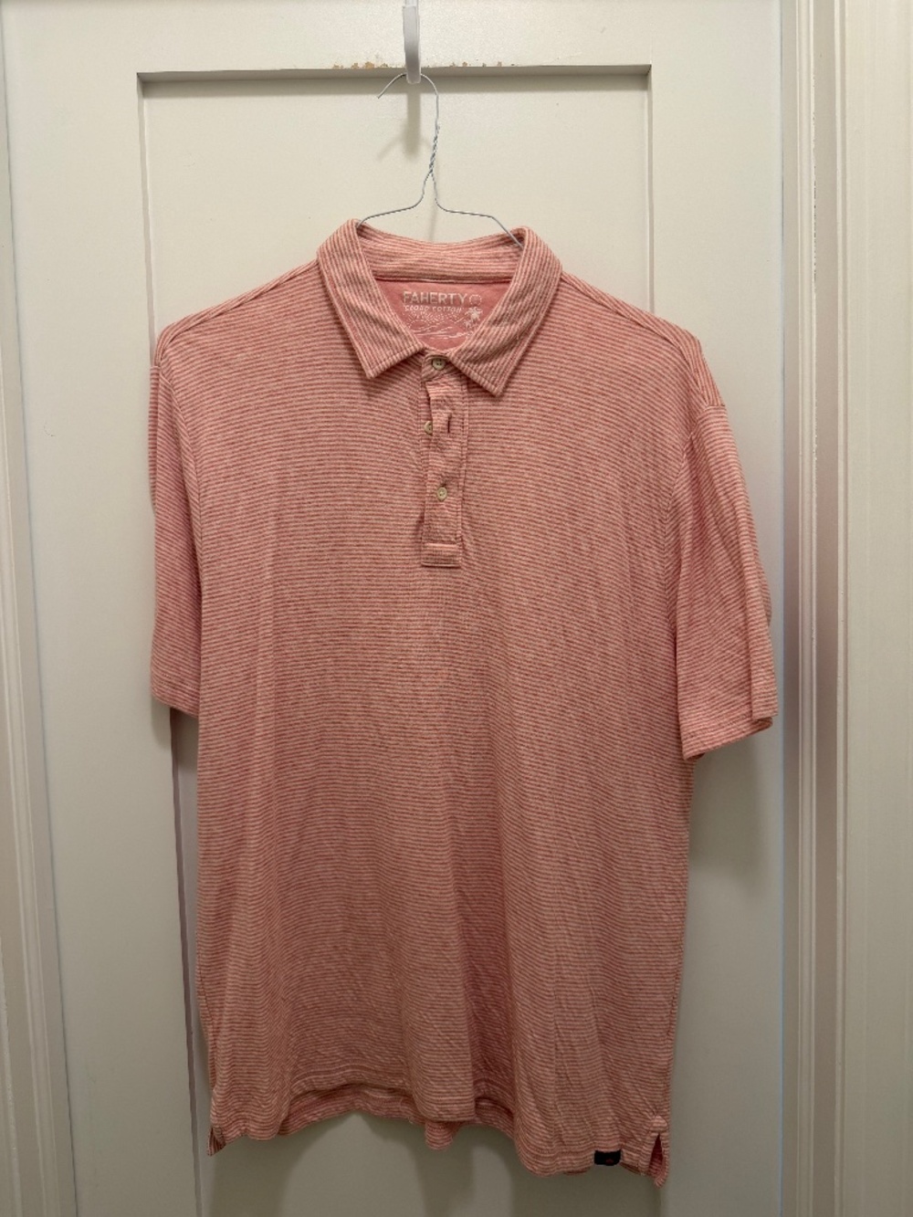 Faherty Cloud Cotton Men's Polo, Size L